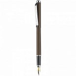 Ручка перьевая Luxor "Rega" синяя, 0,8мм, корпус графит/хром, футляр (8241)
