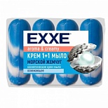 Мыло-крем туалетное Exxe 1+1 Морской жемчуг 90г, 4шт., 12 уп.
