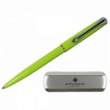 Ручка шариковая Diplomat Traveller Lumi green (1мм, синий цвет чернил, корпус салатовый) 1шт. (D20001073)