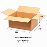 Короб картонный 500х400х300мм, картон бурый П-32 профиль BC, 10шт.