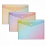 Папка-конверт на кнопке Attache Selection Rainbow (А5, 180мкм) 3шт.