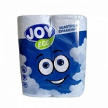 Полотенца бумажные 2-слойные Joy Eco, рулонные с тиснением, 2 рул/уп