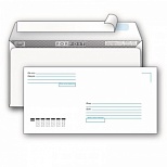 Конверт почтовый E65 Packpost ForPost (110x220, 80г, стрип, печать "Куда-Кому") 100шт.