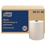 Полотенца бумажные для держателя 1-слойные Tork Matic H1 Universal, рулонные, 6 рул/уп (290100)