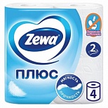 Бумага туалетная 2-слойная Zewa Plus, белая, 23м, 4 рул/уп