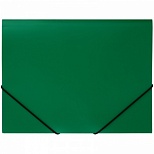 Папка на резинке пластиковая Стамм (А4, 500мкм, до 300 листов) зеленая (ММ-32190)
