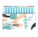 Набор маркеров художественных Lorex Base Color Simple, скошенный/пулевидный, 12шт.