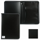 Папка на молнии пластиковая А4 Brauberg Contract, 335х242мм, внутренний карман, черная (225162), 25шт.