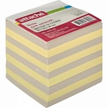 Блок-кубик для записей Attache "Эконом", 90x90x90мм, разноцветный, на склейке