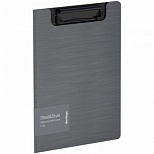Папка-планшет с крышкой Berlingo Steel&Style (A5+, до 100 листов, пластик, с зажимом) серебристый металлик (PPf_94102), 24шт.