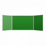 Доска меловая/магнитно-маркерная трехсекционная Attache (300x100см, алюминиевая рамка) зеленая