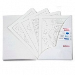 Раскраска-эскиз АРТформат "Пейзажи", А4, 10 листов, акварельная бумага, 20шт.