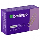 Скрепки Berlingo (28мм, металлические, овальные, золотистые) 100шт. (BK2516)