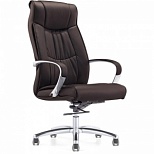 Кресло руководителя Easy Chair 534 TL, кожа коричневая, хром