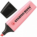 Маркер-текстовыделитель Stabilo Boss Original Pastel (2-5мм, розовый) (70/129), 10шт.