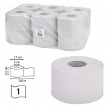 Бумага туалетная 1-слойная Vita Эконом T2, серая, 200м, 12 рул/уп (T-200N1)