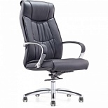 Кресло руководителя Easy Chair 534 TL, кожа черная, хром