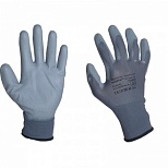 Перчатки защитные нейлоновые Scaffa PU1350P-DG, с ПУ-покрытием, серые, 13 класс, размер 8 (M), 1 пара