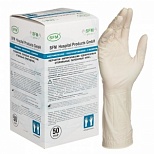 Перчатки одноразовые латексные хирургические SFМ, стерильные, опудренные, размер S (6.5), бежевые, 50 пар