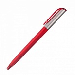 Ручка для логотипа автоматическая inФОРМАТ Каролина (0.7мм, синий цвет чернил, красный тонированный корпус) 1шт.