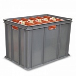 Ящик (лоток) колбасный, ПНД, 600х400х410мм, серый