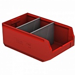 Ящик (лоток) универсальный I Plast Logic Store, полипропилен, 500x300x200мм, красный ударопрочный морозостойкий