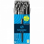 Ручка шариковая автоматическая Schneider K15 (0.5мм, черный цвет чернил, корпус черный) 50шт. (308/1)