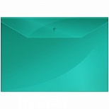 Папка-конверт на кнопке OfficeSpace (А4, 150мкм, пластик) зеленая, 10шт. (Fmk12-3 / 220895)