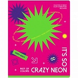 Тетрадь общая 48л, А5 BG "Crazy neon" (клетка, скрепка, неоновая краска) (Т5ск48 11023)