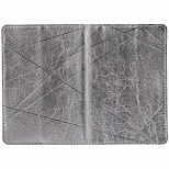 Обложка для паспорта OfficeSpace "Silver", кожа, серебро, тиснение фольгой (311090)