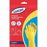 Перчатки латексные Luscan, с хлопковым напылением, размер 10 (XL), 1 пара