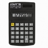Калькулятор карманный Staff STF818 (8разрядный) черный (250142), 100шт.