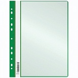 Папка файловая 10 вкладышей OfficeSpace (А4, пластик, с перфорацией, 150мкм) зеленая (281212)