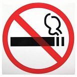 Знак запрещающий "Не курить" (пленка пвх, d=200мм, самоклейка) 25шт. (610829/Р 35Н)