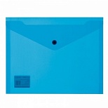 Папка-конверт на кнопке Attache (А5, 180мкм, до 120л., пластик) синяя, 10шт., 10 уп.