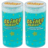 Слайм (лизун) Slime "Clear-slime. Голубая мечта", голубой, с наполн. звездочки, аромат разный, 250г (S130-33)