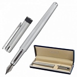Ручка перьевая подарочная Galant Spigel, толщина 0,8мм, корпус серебристый, детали хромированные (143530)