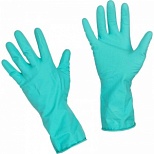 Перчатки защитные латексные Paclan Practi Extra Dry с хлопковым напылением, бирюзовые, размер 9 (L), 1 пара (407351)
