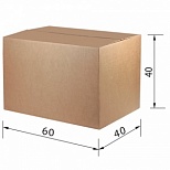 Короб картонный 600x400x400мм, картон бурый Т-24 профиль С (440136), 10шт.