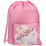 Мешок для обуви 1 отделение Мульти-Пульти "Unicorn", 340x420мм, карман на молнии, розовый (МО_45945)