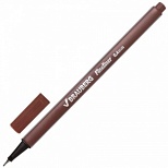 Ручка капиллярная Brauberg Aero (0.4мм, метал.наконечник, трехгранная) коричневая (142257)