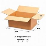 Короб картонный 600х400х150мм, картон бурый Т-23 профиль C, 10шт.