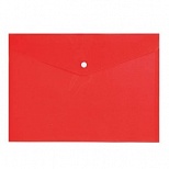 Папка-конверт на кнопке inФОРМАТ (А4, 150мкм, пластик) красная