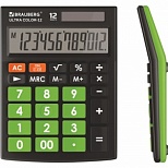 Калькулятор настольный Brauberg Ultra Color-12-BKLG (12-разрядный) черно-салатовый (250498), 20шт.