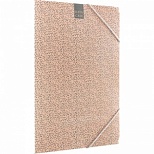 Папка на резинках картонная Attache Fleur (А4, корешок 30мм, до 300 листов) коралловый, 30шт.