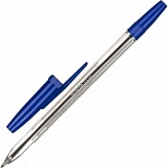 Ручка шариковая Attache Elementary (0.5мм, синий цвет чернил, корпус прозрачный) 1шт.