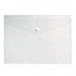 Папка-конверт на кнопке inФОРМАТ (А4, 150мкм, пластик) прозрачная