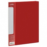 Папка файловая 10 вкладышей Стамм "Стандарт" (А4, пластик, 9мм, 600мкм) красная (ММ-30606)