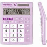 Калькулятор настольный Brauberg Ultra Pastel-12-PR (12-разрядный) сиреневый (250505)