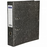 Папка с арочным механизмом OfficeSpace (70мм, А4, картон "под мрамор", метал.кант) черная (251893)